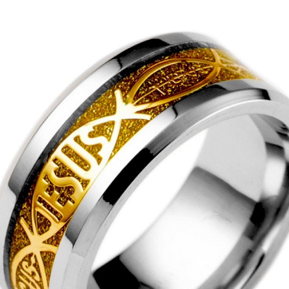 MENS JESUS RINGS - Picture 2 of 5